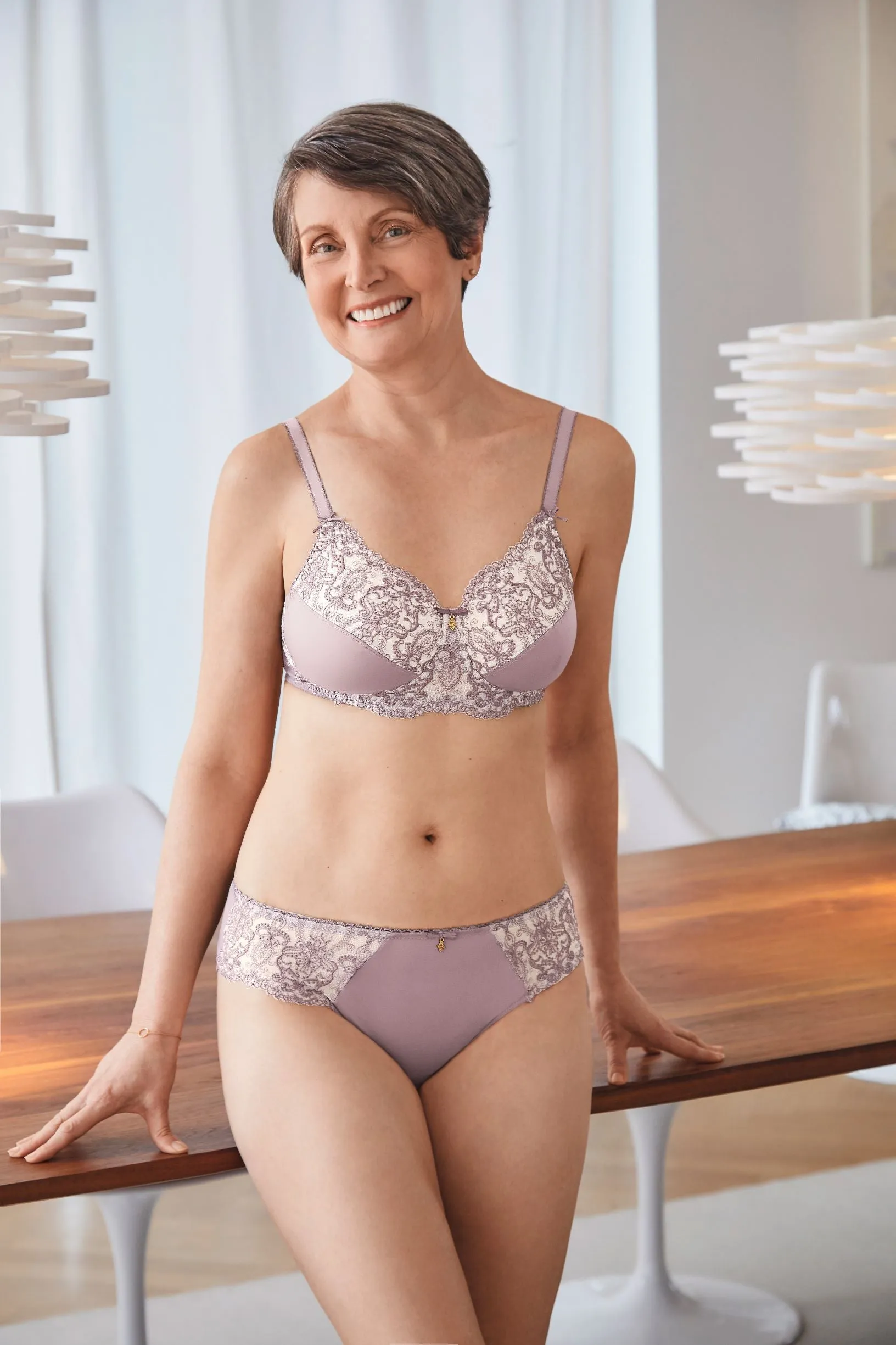 Amoena Estelle Non-wired Bra - Mauve / light rose - 44635