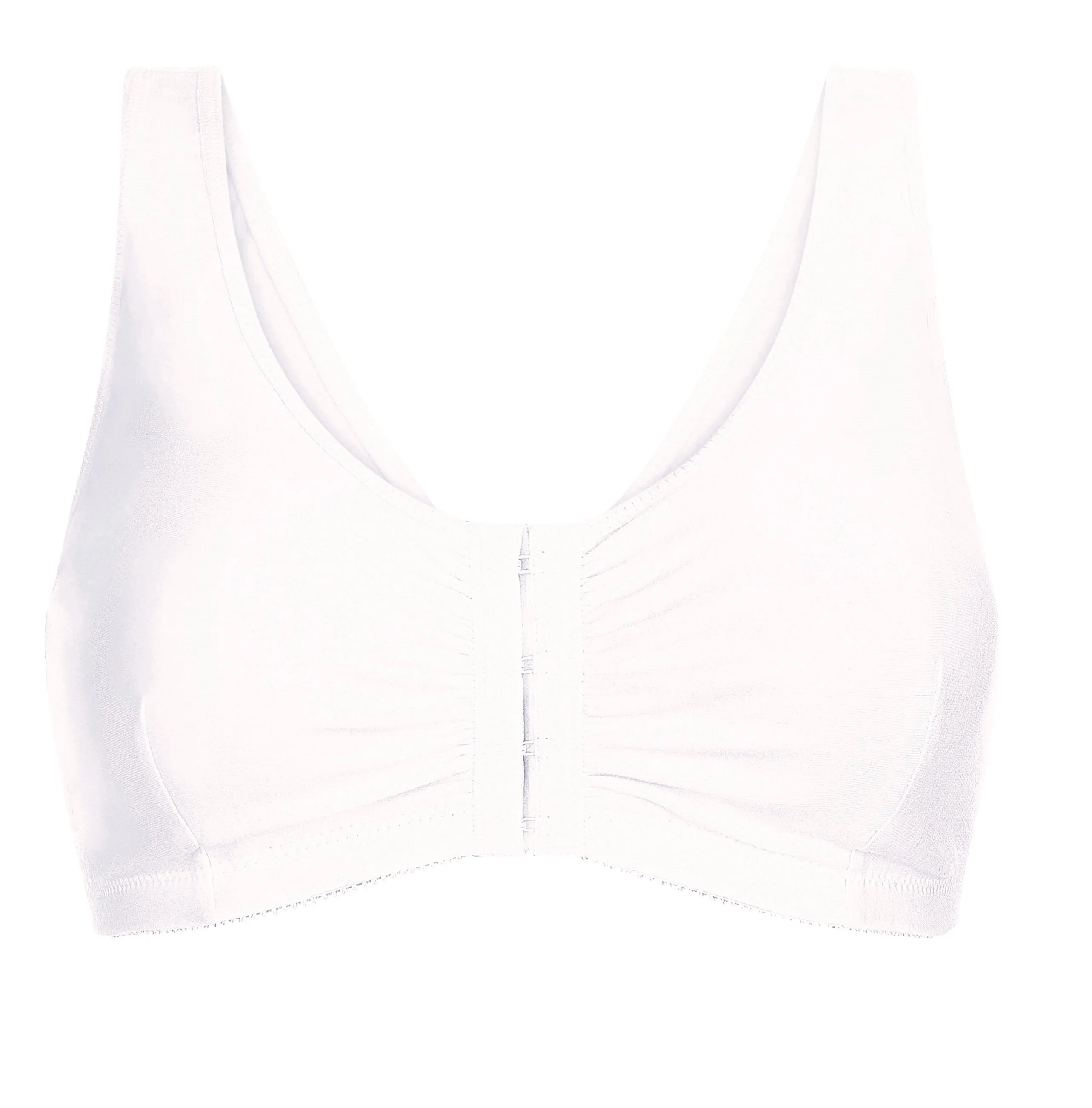 Amoena Frances Wire Free Front Closure Pocketed Mastectomy Bra - White 2128