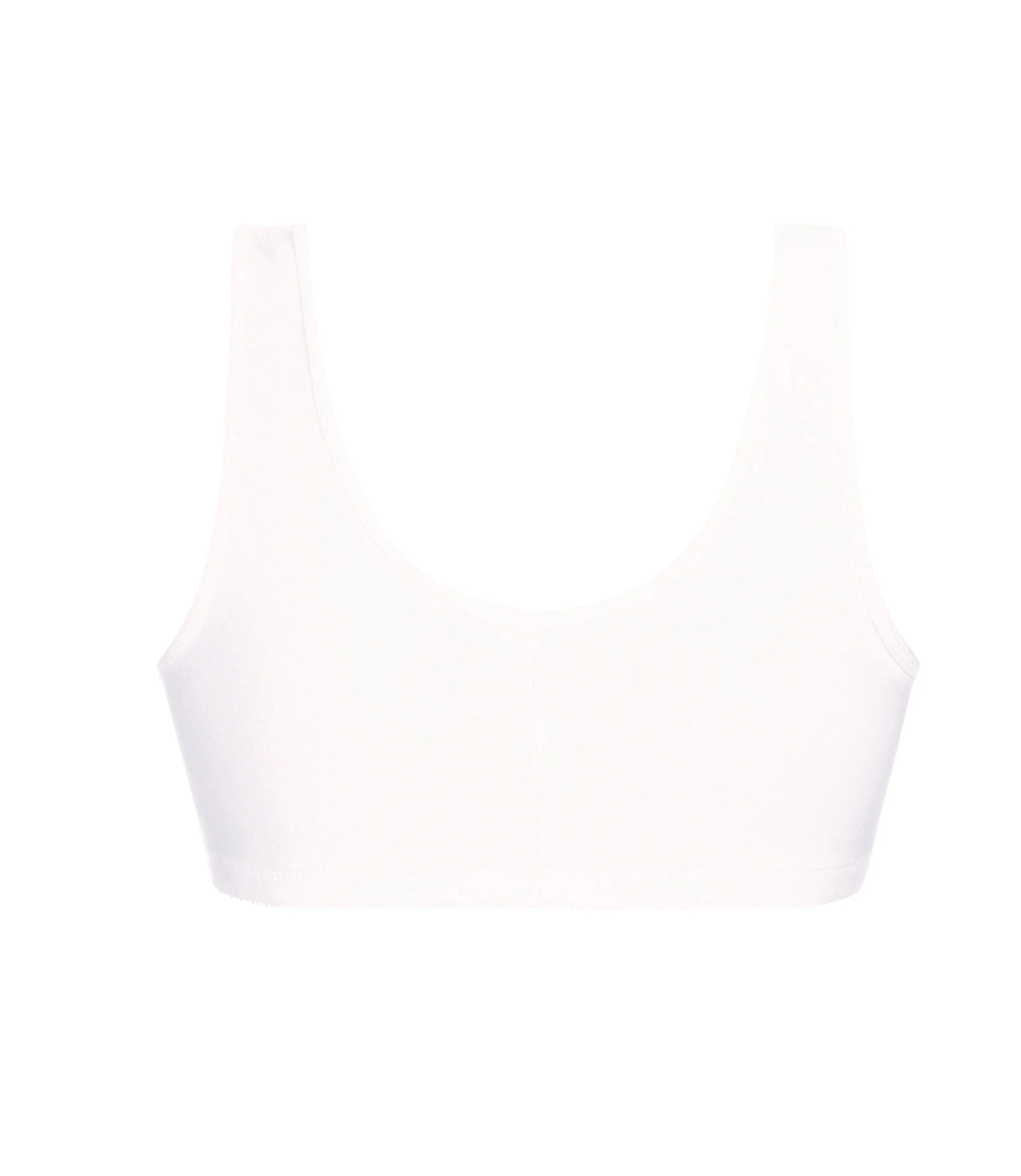 Amoena Frances Wire Free Front Closure Pocketed Mastectomy Bra - White 2128