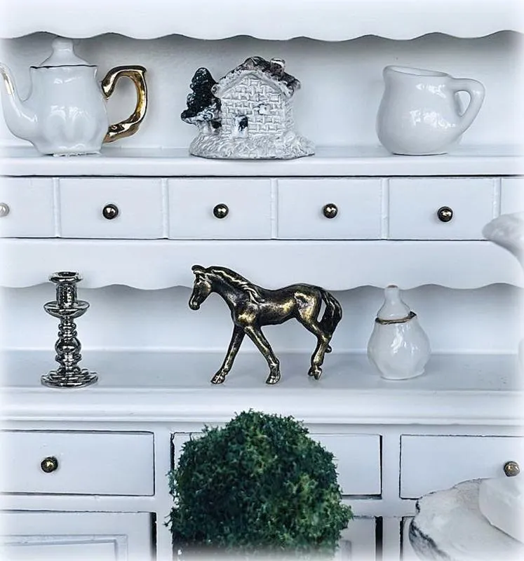 Brass Horse Ornament - Trotting - Miniature