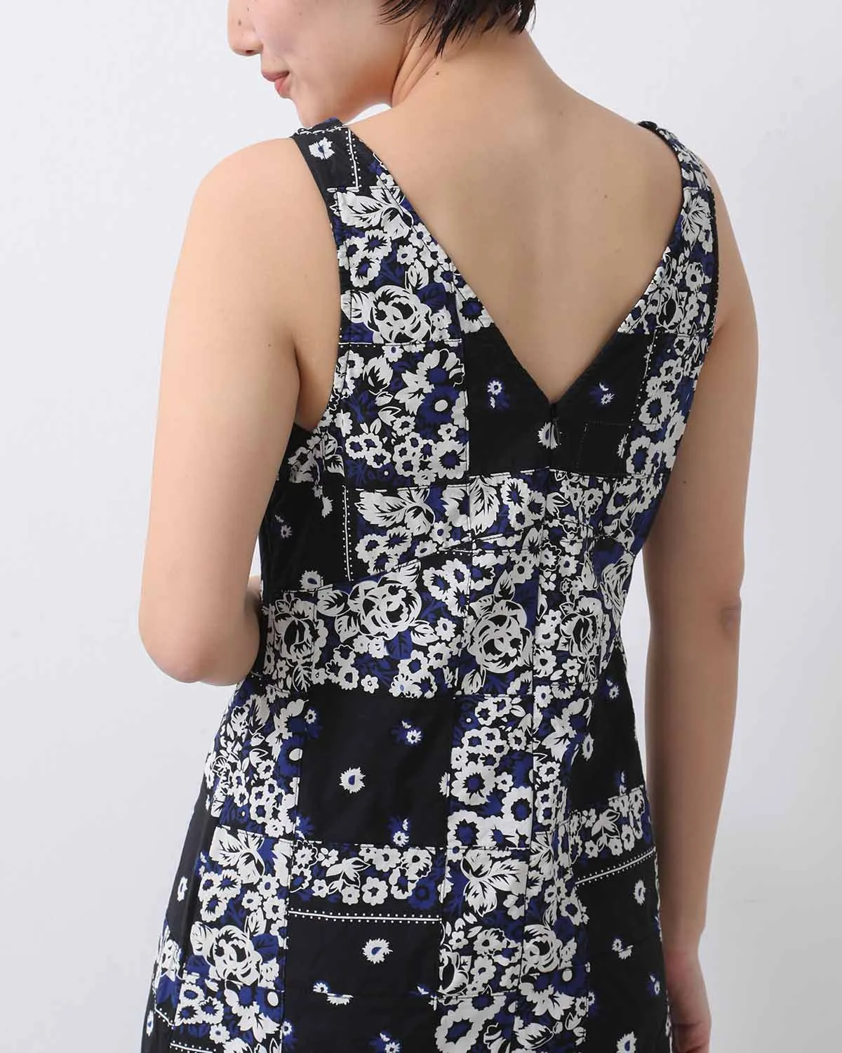 DYG PATCHWORK SLIP DRESS
