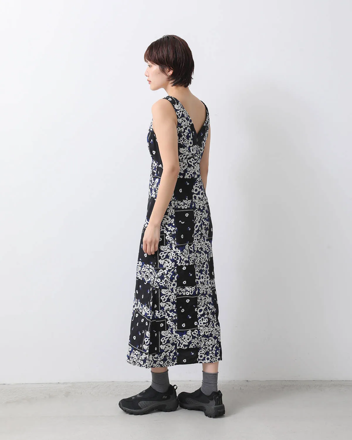 DYG PATCHWORK SLIP DRESS