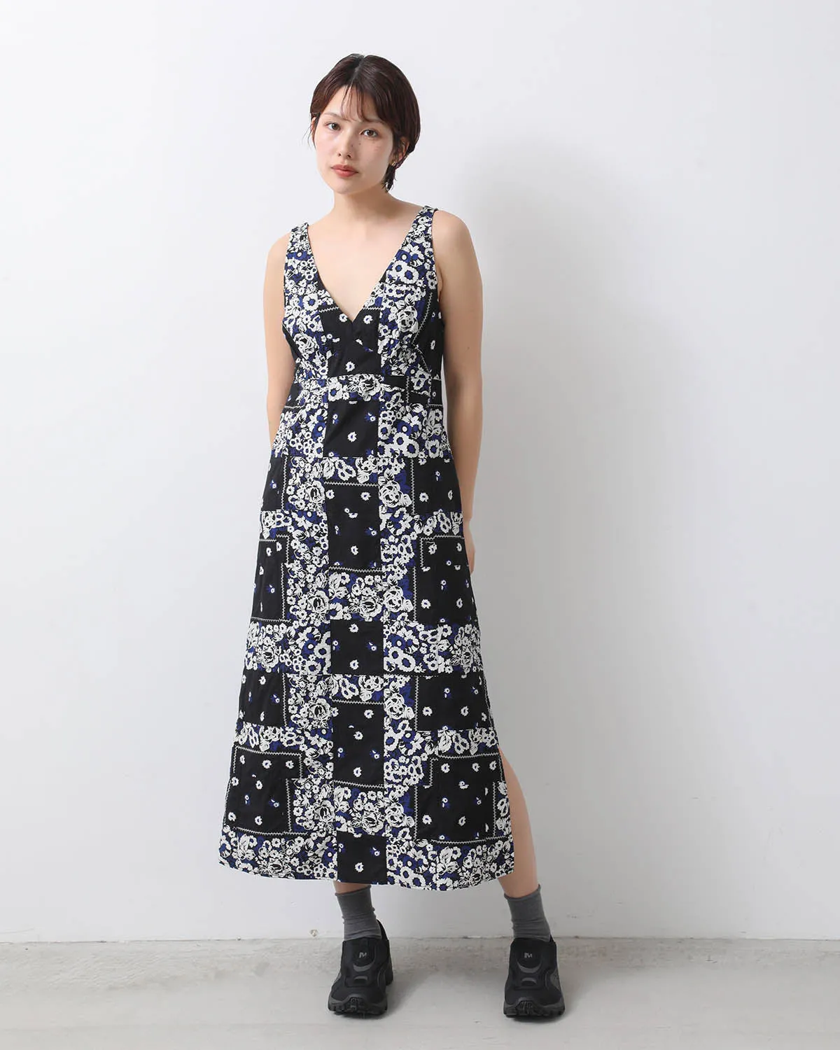 DYG PATCHWORK SLIP DRESS