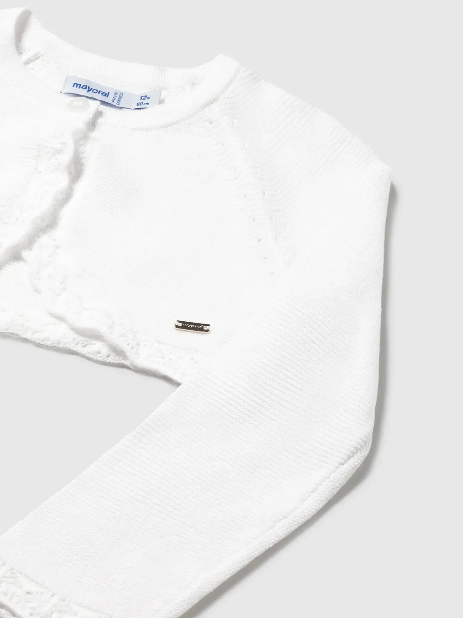 Mayoral Bolero Cardigan - White