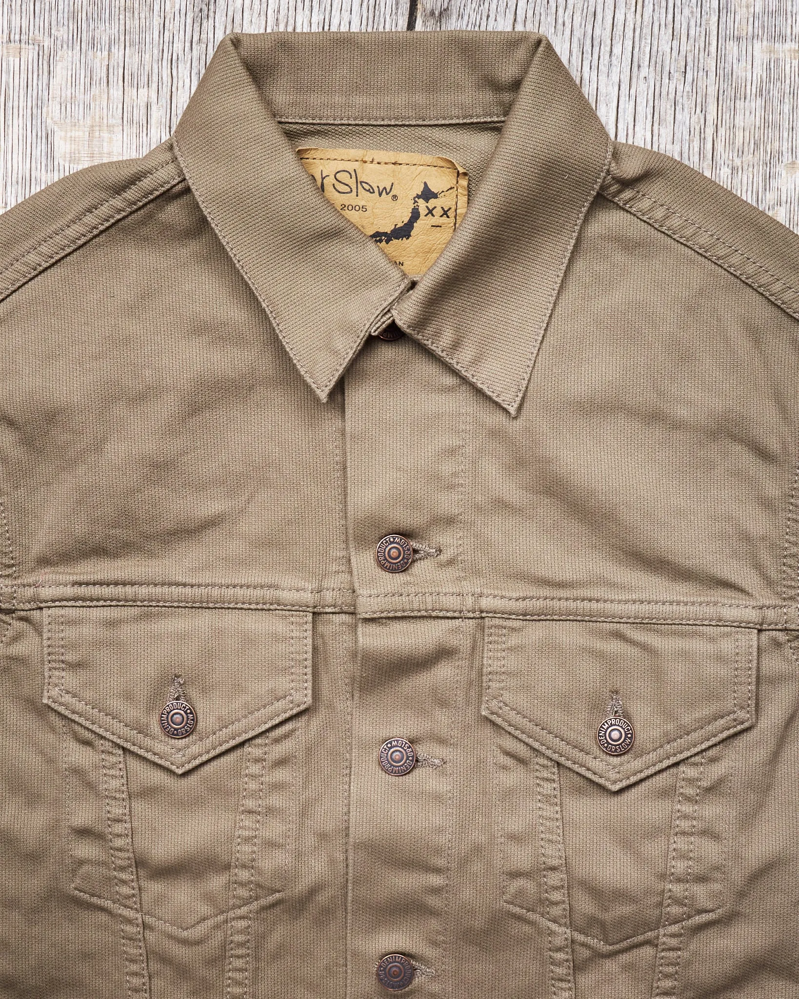 Orslow 60's Cotton Pique Jacket Dusty Olive